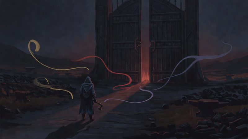 Echo-Born concept art — The world remembered you instead of letting you die.