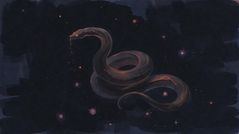 The Deep concept art — The Forgewyrm — the world stays warm because something beneath it refuses to stop singing.